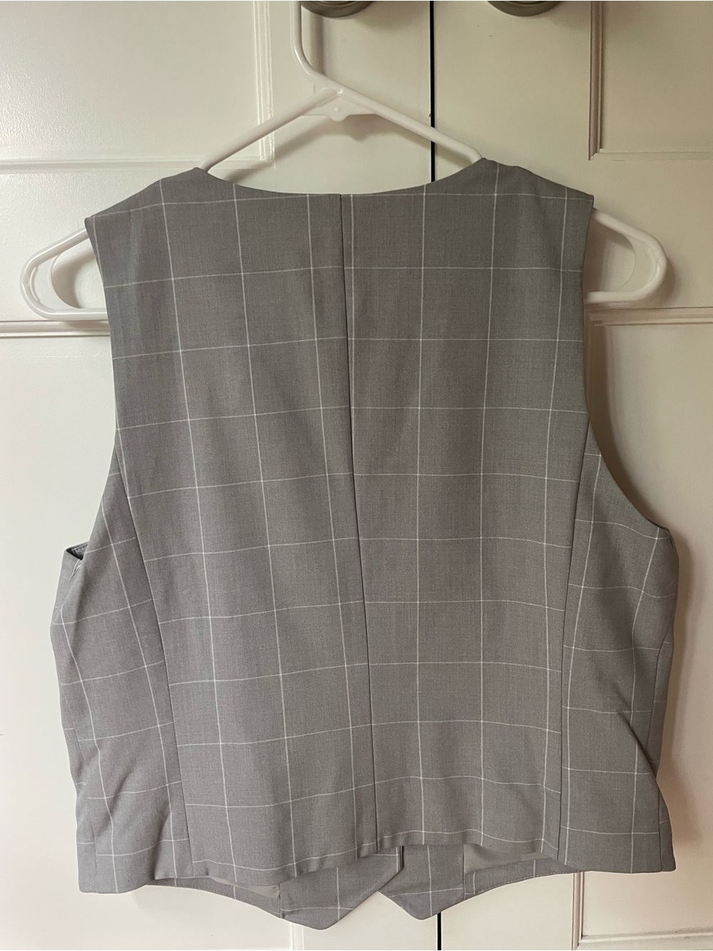 Nordstrom Rack Gray Windowpane Button-Front Vest - Picture 3 of 8